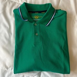 Club Room, M, green collard shirt